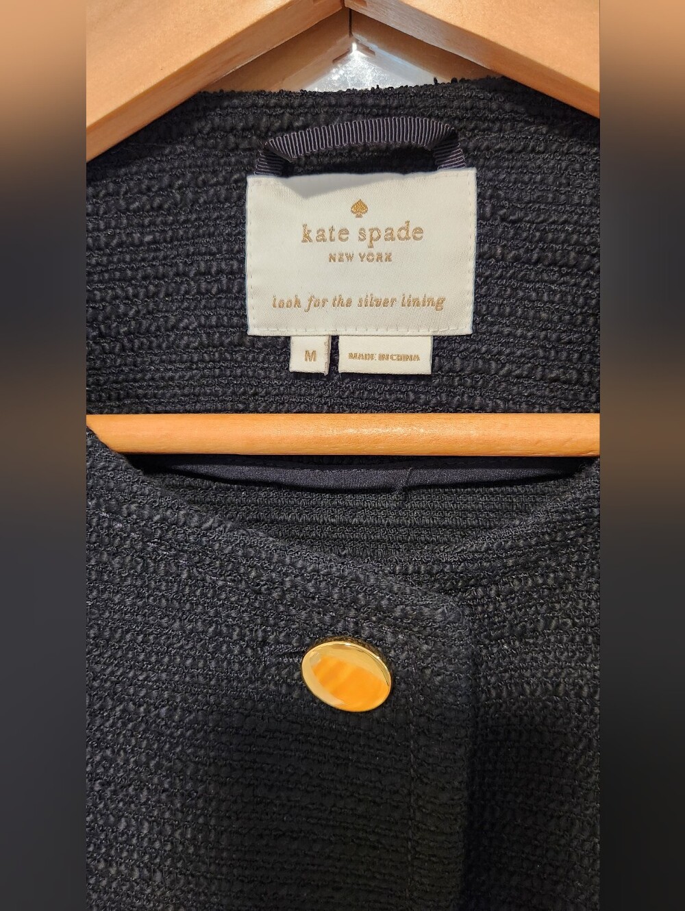 Kate Spade New York Textured Jacket Black Size M - Picture 6 of 9